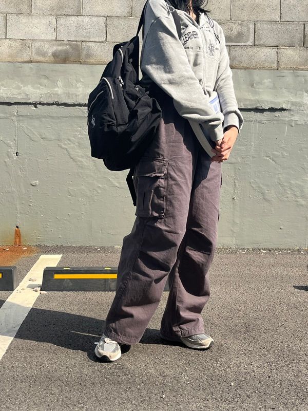 ODD STUDIO◆Parachute Washed Cotton Wide Cargo Pants Designer fashion, Seoul-fully created | W Concept