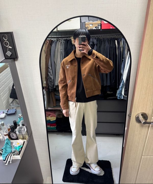 MUSINSA公式 | SATUR テオフォックス スエードショートジャケット