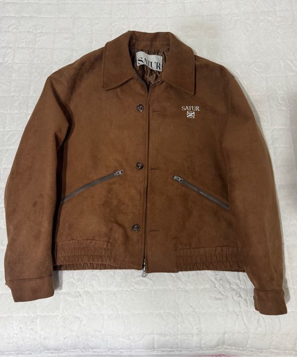 MUSINSA | SATUR Theo Fox Suede Short Jacket Camel Brown