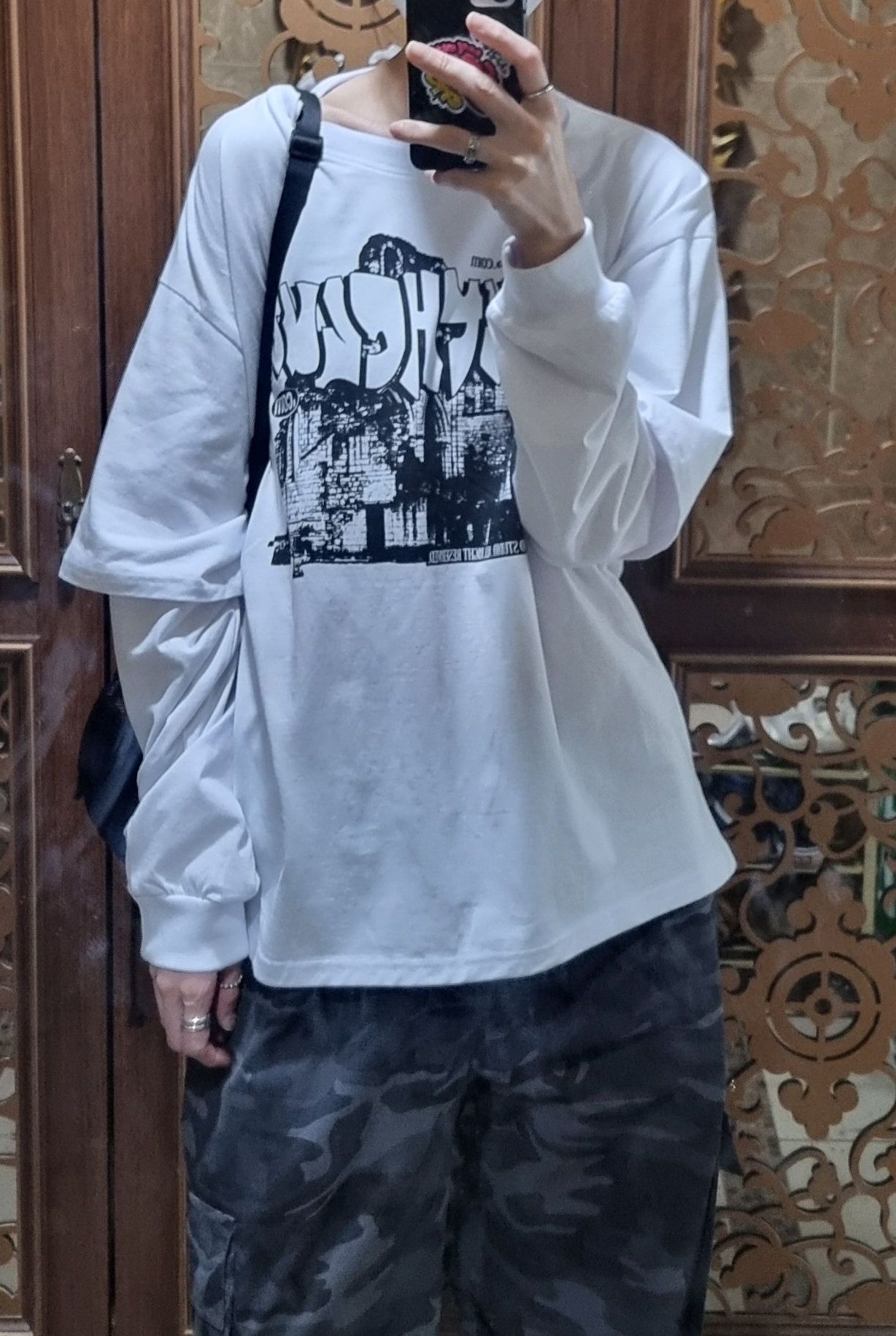 Tシャツ・カットソー ODSD Youth Club Graphic Layered Oversized Fit Long Sleeve Youth Club Graphic Layered Oversized Fit Long Sleeve