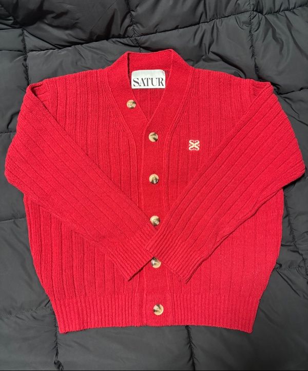 MUSINSA公式 | SATUR パロオーバーサイズブークルカーディガン