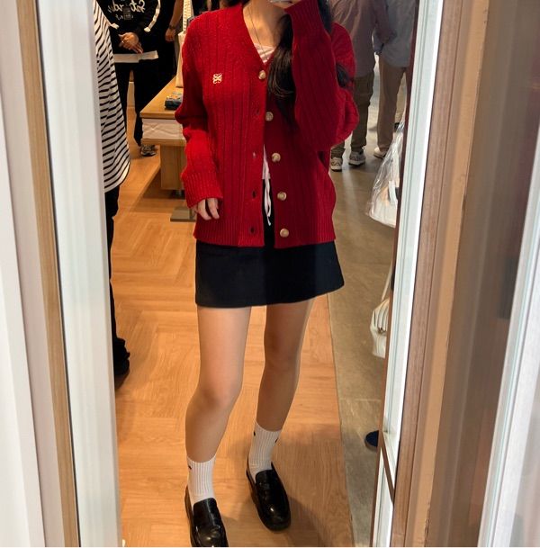 SATUR カーディガン　burgundy red 韓国 SATUR カーディガン burgundy red 韓国