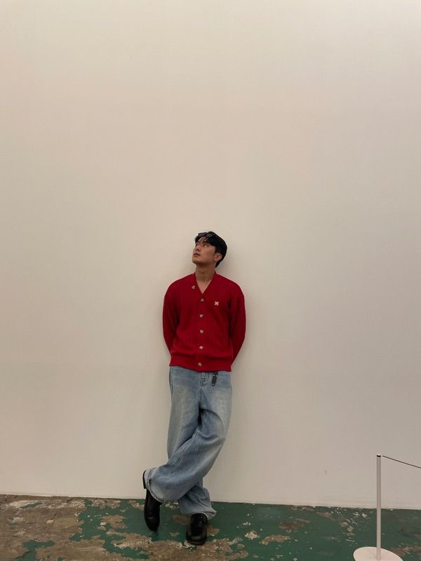 SATUR カーディガン　burgundy red 韓国 SATUR カーディガンburgundy red 韓国