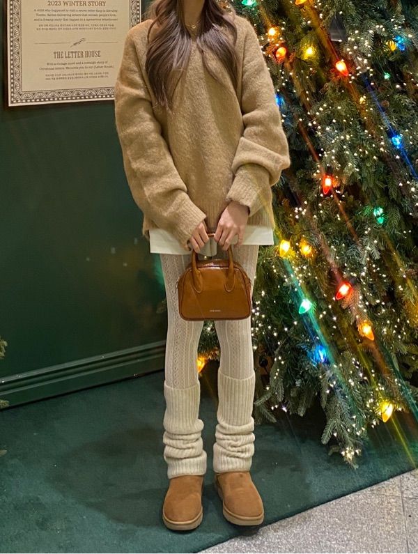 MUSINSA | SATUR Essen Two-Tone Mohair Blend Knit Heritage Brown