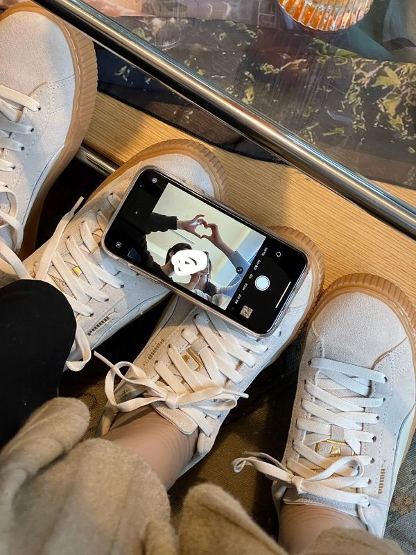 【Mardi Mercredi x PUMA】suede platform スニーカー 📢 รับพรี PUMA x Mardi Mercredi Suede Platform - IVORY
