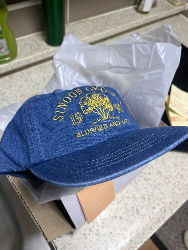 ★送料・関税込★sinoon★DENIM BALL CAP★キャップ SINOON] BLOCK DENIM LOGO BALL CAP (BLUE) | もごつ