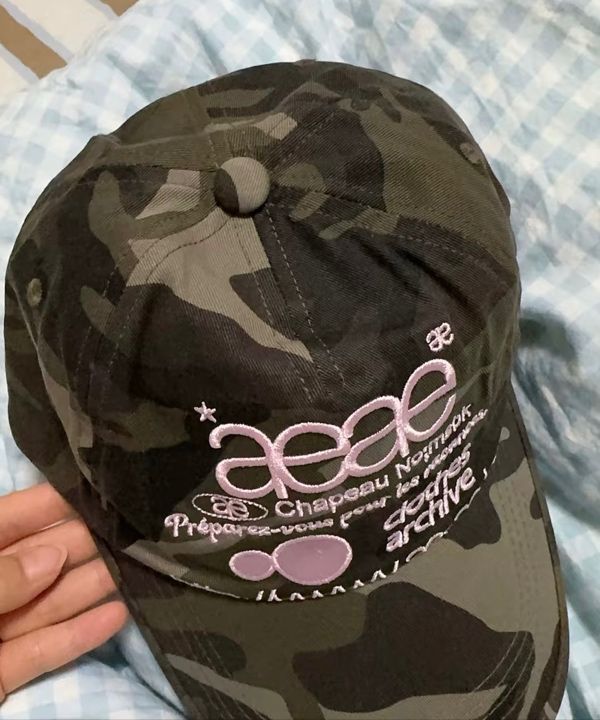 MUSINSA公式 | AEAE WEB LOGO CAMO 5 PANNEL CAP - [GREEN]