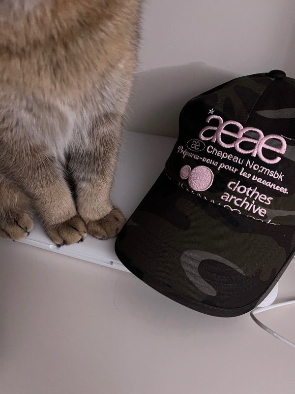 MUSINSA | AEAE WEB LOGO CAMO 5 PANNEL CAP - [GREEN]