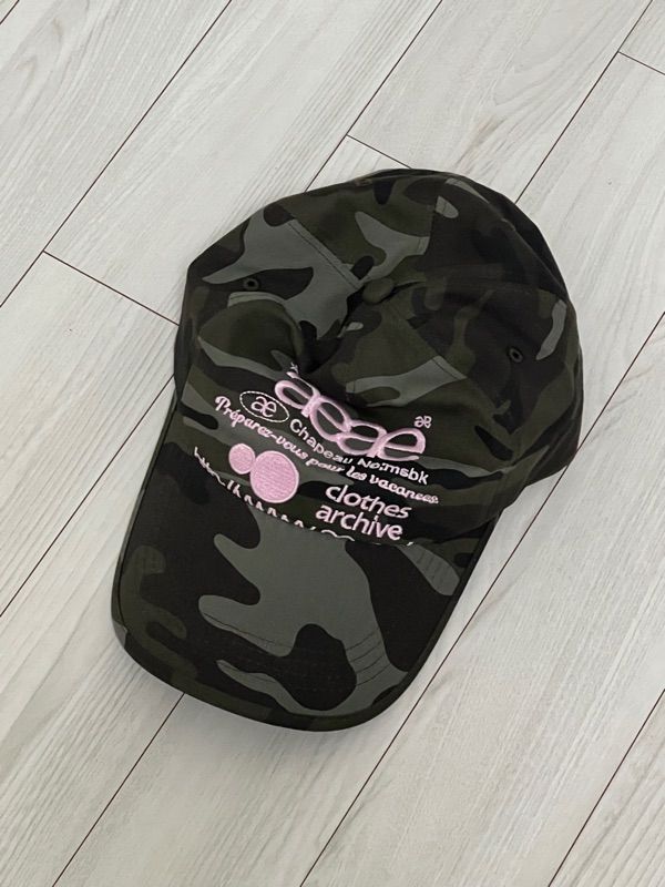 MUSINSA公式 | AEAE WEB LOGO CAMO 5 PANNEL CAP - [GREEN]