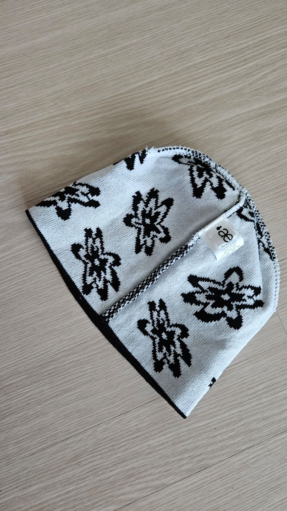 AEAE★韓国★人気★Jacquard Flower Beanie 3色 リバーシブル MUSINSA公式 | AEAE Jacquard Flower Beanie -[BLACK]