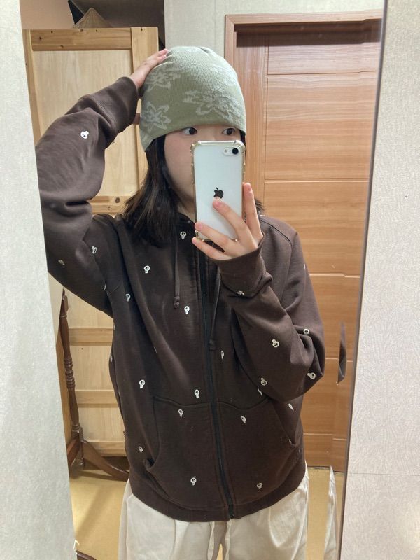 MUSINSA公式 | AEAE Jacquard Flower Beanie -[BLACK]