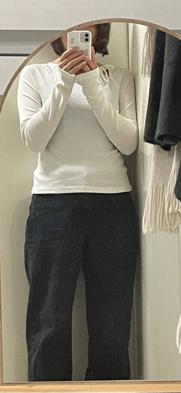 ★送料・関税込★RONRON★SIDE RIBBON BOW LONG SLEEVE★ MUSINSA | RONRON SIDE RIBBON BOW LONG SLEEVE IVORY