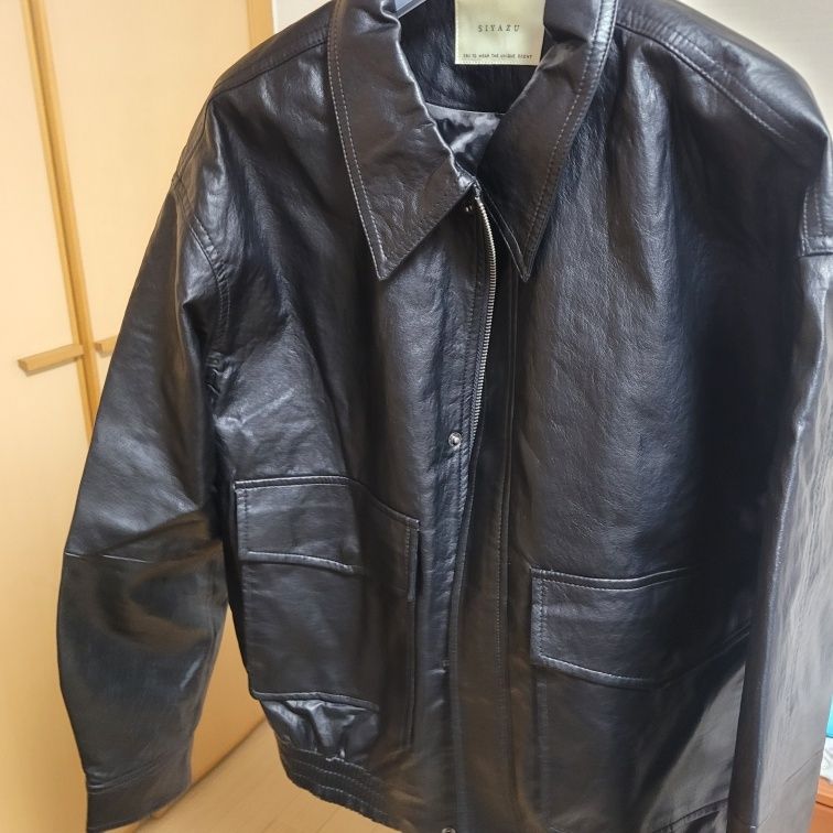 ジャケット Siyazu SIOT4079 Fake Leather Bomber Jacket_Black MUSINSA | SIYAZU SIOT4079 Fake Leather Bomber Jacket_Black
