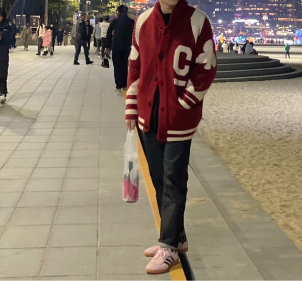 MUSINSA | COVERNAT C logo Cowichan cardigan red