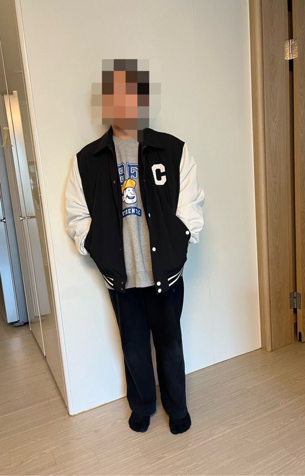 アウターその他 COVERNAT C logo collar varsity jacket beige CO2301JK11BE Covernat Unisex C Logo Collar Varsity Jacket Black | Jackets