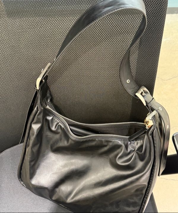 MUSINSA公式 | YEOMIM belted ridge bag - black