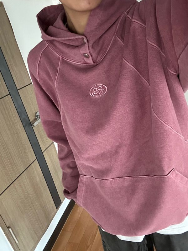 MUSINSA公式 | CPGN STUDIO CP Pigment Snap Hoodie Dusty Pink