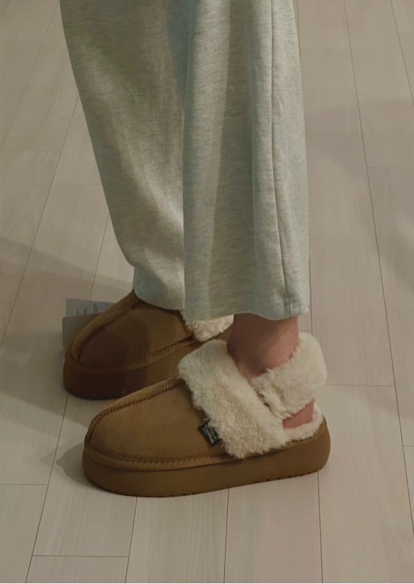 早期完売[Rockfish Weatherwear] CLOUDY FLATFORM FUR SLINGBACK MUSINSA公式 | ROCKFISH WEATHERWEAR CLOUDY FLATFORM FUR