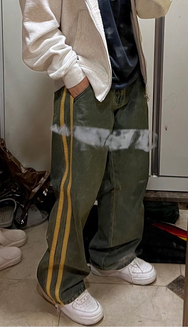 デニム・ジーパン [SCULPTOR]Straight Line Denim Pants Light Denim MUSINSA公式 | SCULPTOR Straight Line Denim Pants Light Denim