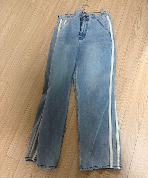 MUSINSA公式 | SCULPTOR Straight Line Denim Pants Light Denim