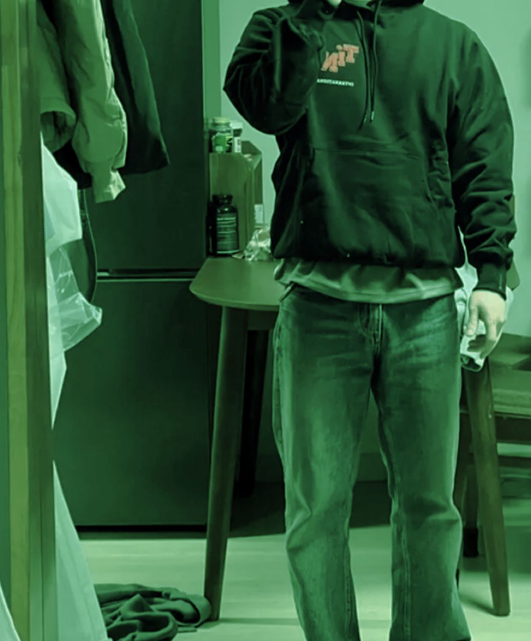 MUSINSA | thisisneverthat® TiNT Chenille Hoodie Forest