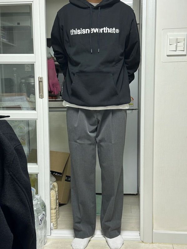 MUSINSA | thisisneverthat® (FW23) T-Logo Hoodie Black