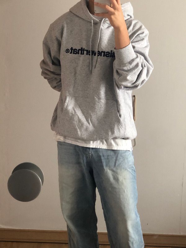 MUSINSA | thisisneverthat® (FW23) T-Logo Hoodie Heather Grey