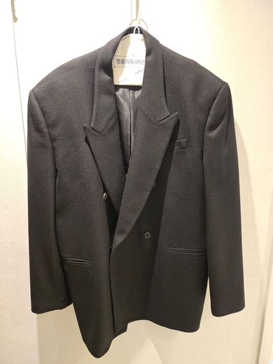 MUSINSA公式 | YOUTH Oversized Double-Breasted Jacket - Black
