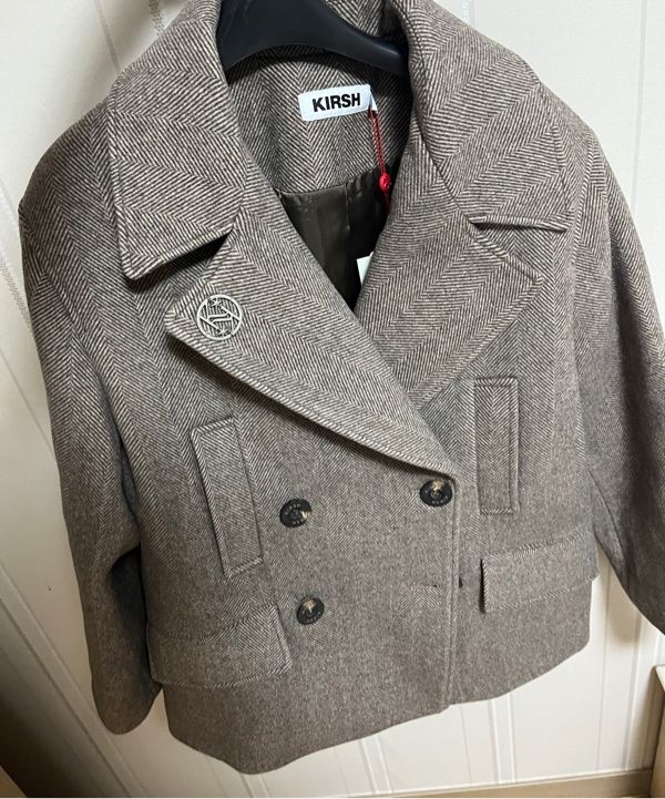 [ KIRSH ]★COLLECTION HERRINGBONE OVER FIT HALF COAT MUSINSA | KIRSH Collection Herringbone Overfit Half Coat [Brown]