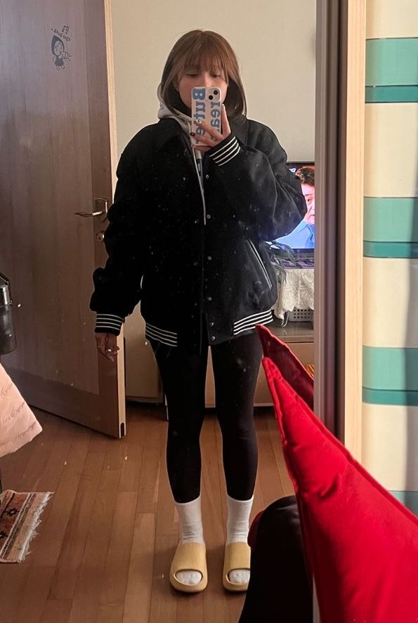 ブルゾン MUSINSA STANDARD Wool blend collared varsity jacket black MM MUSINSA | MUSINSA STANDARD Wool blend collared varsity
