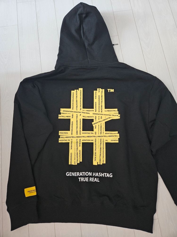 MUSINSA | BEENTRILL NEWYORK Yellow Taping Hashtag Overfit
