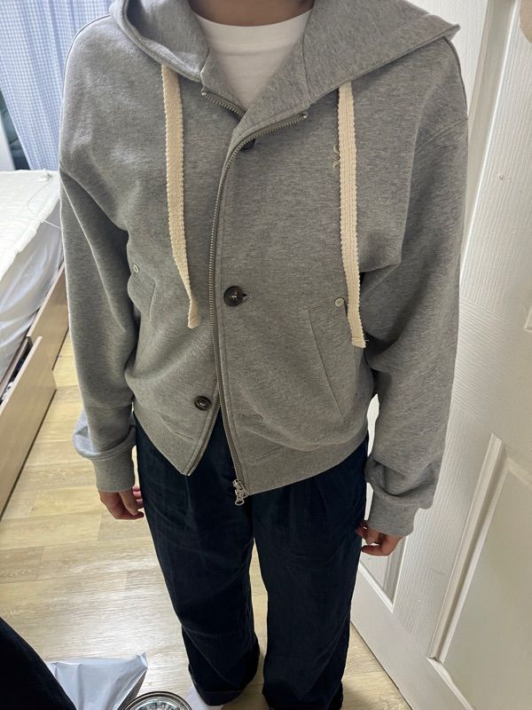 アウターその他 SATUR Theo Cotton All Day Full Zip Up Melange Gray SA23FWMJ2 MUSINSA | SATUR Theo Cotton All Day Hooded Zip-up Melange Gray