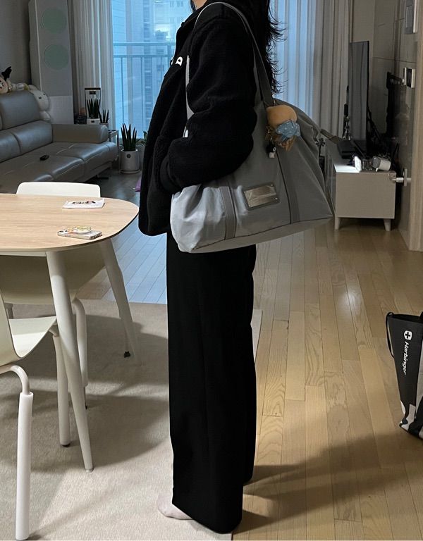 MUSINSA | MATIN KIM FABRIC NEW SHOPPER BAG IN BLACK