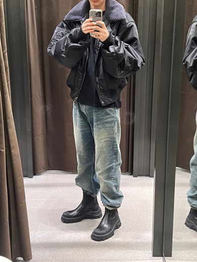 MUSINSA | COOR CWU Reversible Flight Bomber (Black)