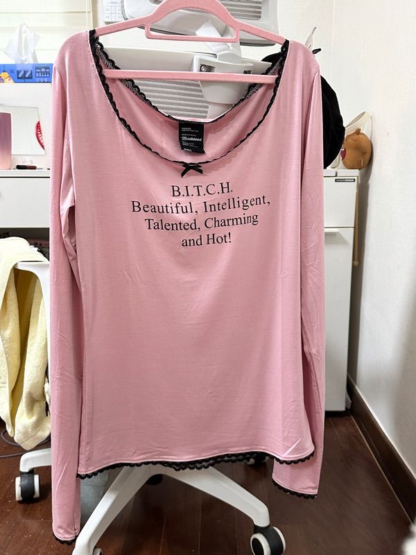 MUSINSA | BADBLOOD Charming & Hot Long Sleeve Loose Fit – Pink