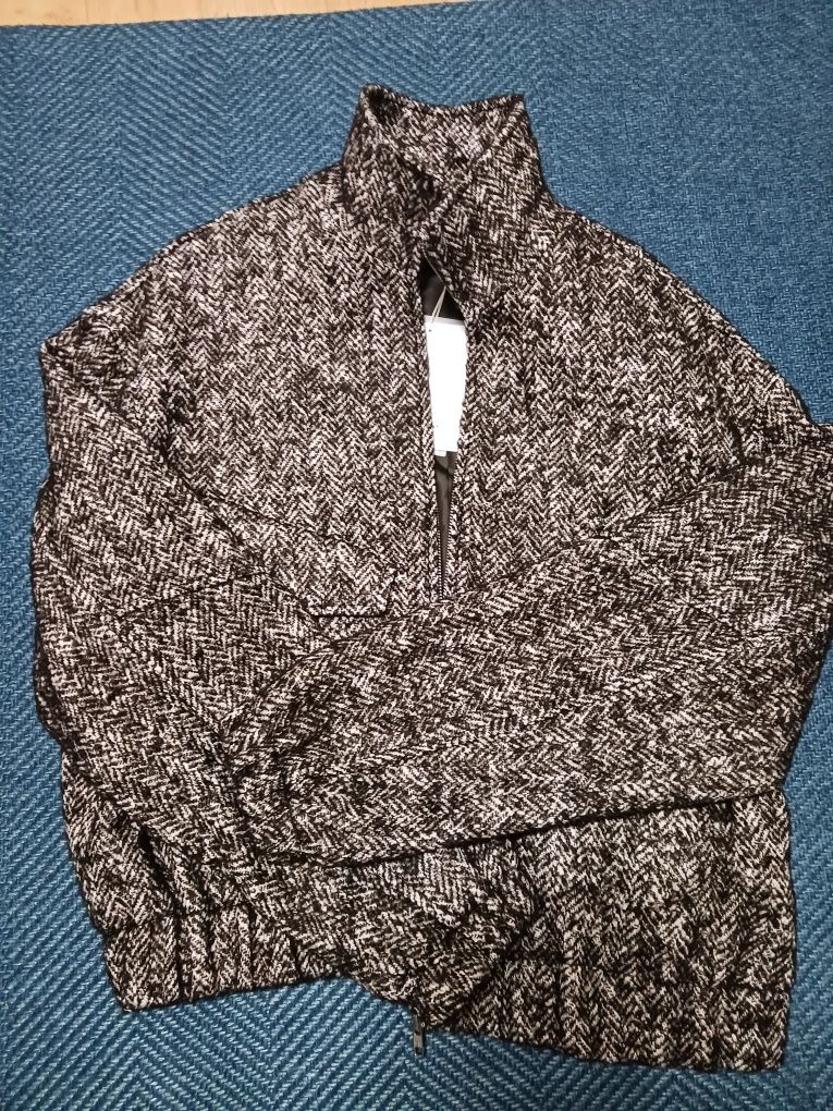 MUSINSA公式 | AFTER PRAY High neck wool blue jacket brown