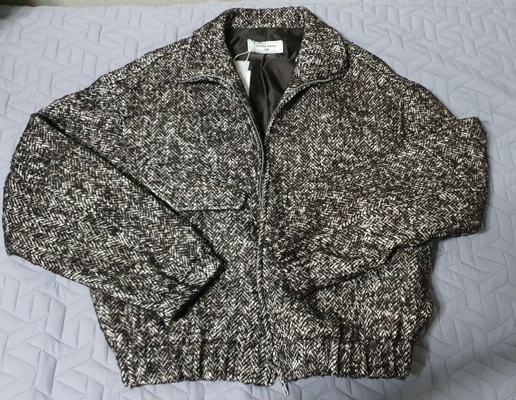 MUSINSA公式 | AFTER PRAY High neck wool blue jacket brown