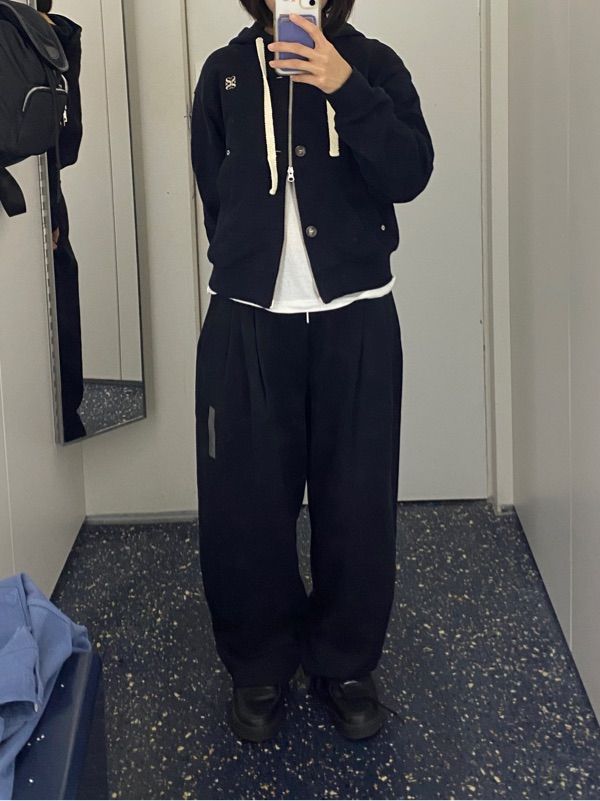 ★SATUR★ Theo Cotton All Day Hooded Zip-Up Palette Black MUSINSA | SATUR (W) Theo Cotton All Day Hooded Zip-Up