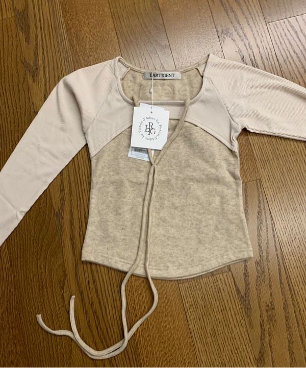 MUSINSA | LARTIGENT L6 CUTOUT RAGLAN TOP(CREAM)