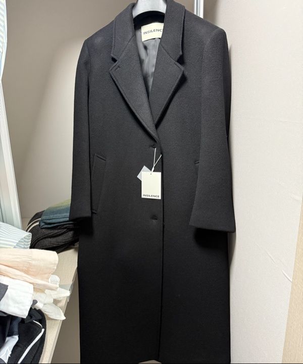 MUSINSA | INSILENCE WOMEN Classic Maxi Coat BLACK