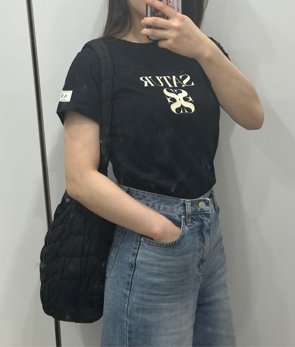 MUSINSA公式 | SATUR Classic Logo Short Sleeve T-Shirt