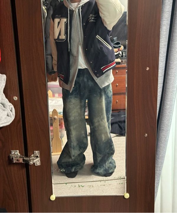 IUGAMAKARAS★韓国★人気★男女兼用★Stone Washed Denim Pants MUSINSA | IUGAMAKARAS Stone Washed Denim Pants (Blue)