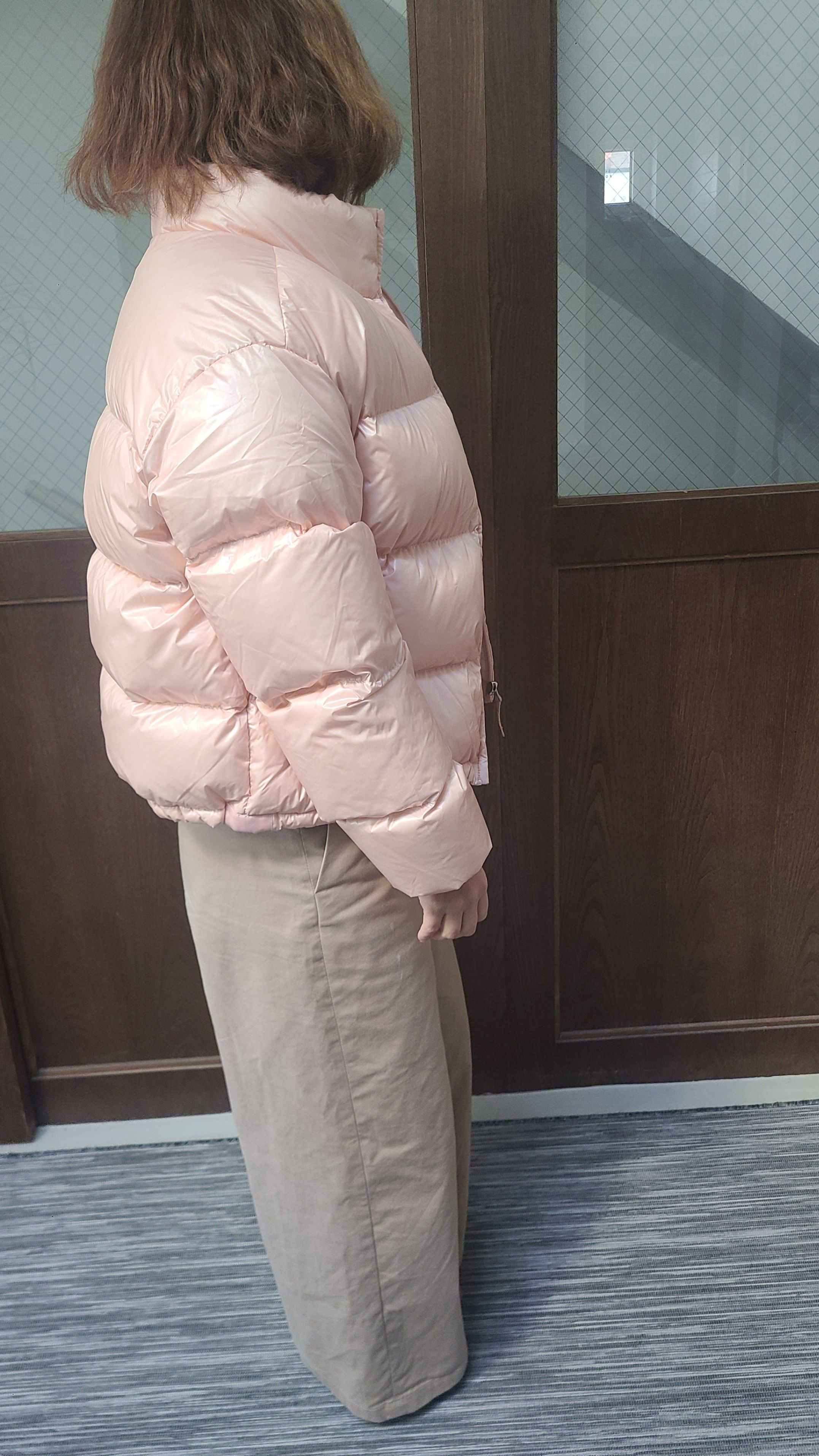 MUSINSA | SCULPTOR 104 RDS Cropped Puffer Down Ballerina Pink