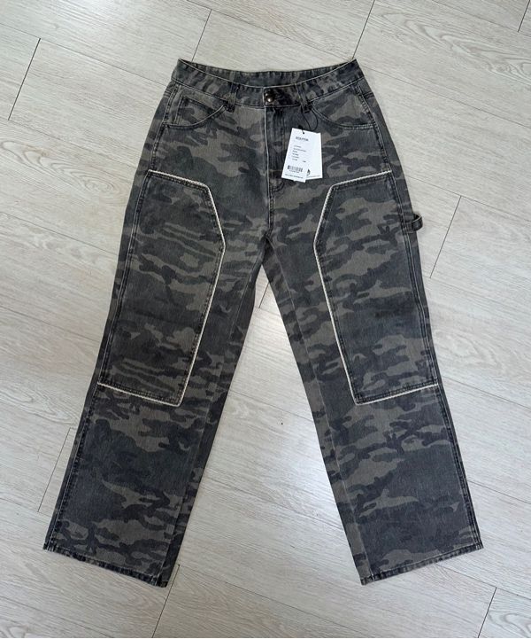 sculptor Lace Double Knee Pants カモ パンツ S MUSINSA公式 | SCULPTOR Lace Double Knee Pants Camouflage