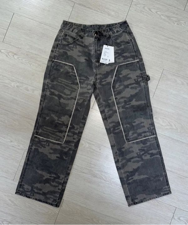 MUSINSA公式 | SCULPTOR Lace Double Knee Pants Camouflage