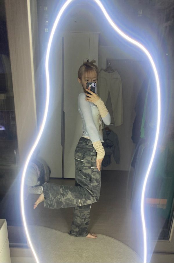 MUSINSA公式 | SCULPTOR Lace Double Knee Pants Camouflage