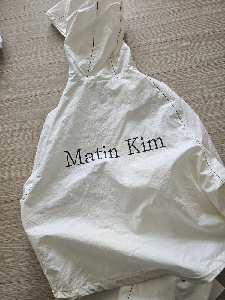 MUSINSA | MATIN KIM MATIN CROP HOODY COATING JUMPER IN WHITE