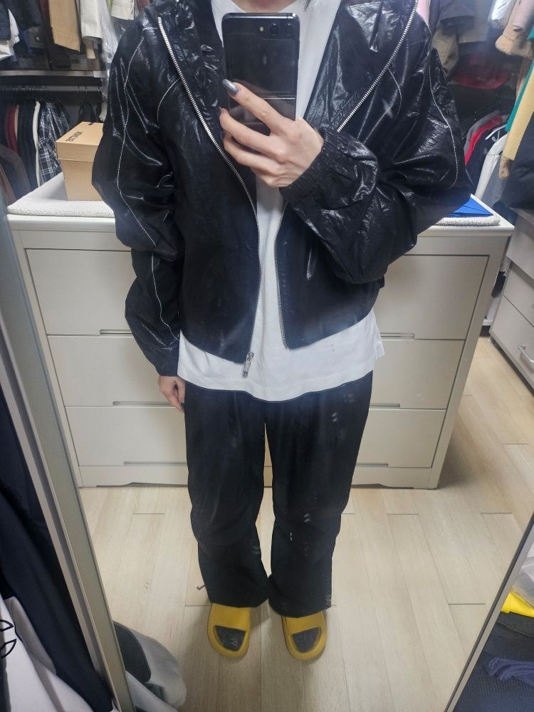 MUSINSA | MATIN KIM MATIN CROP HOODY COATING JUMPER