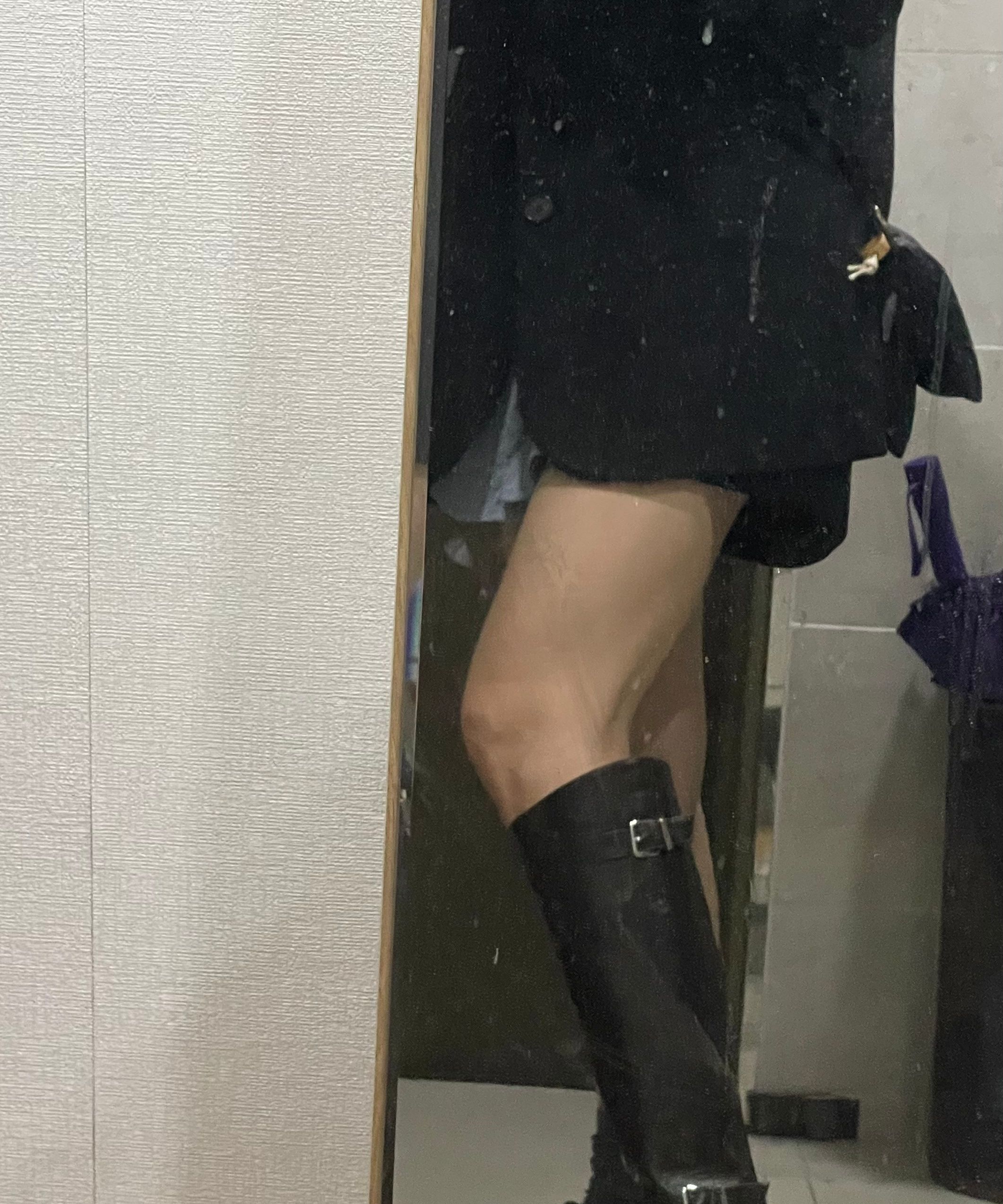 MUSINSA | SALT AND CHOCOLATE Round toe rider flat long boots