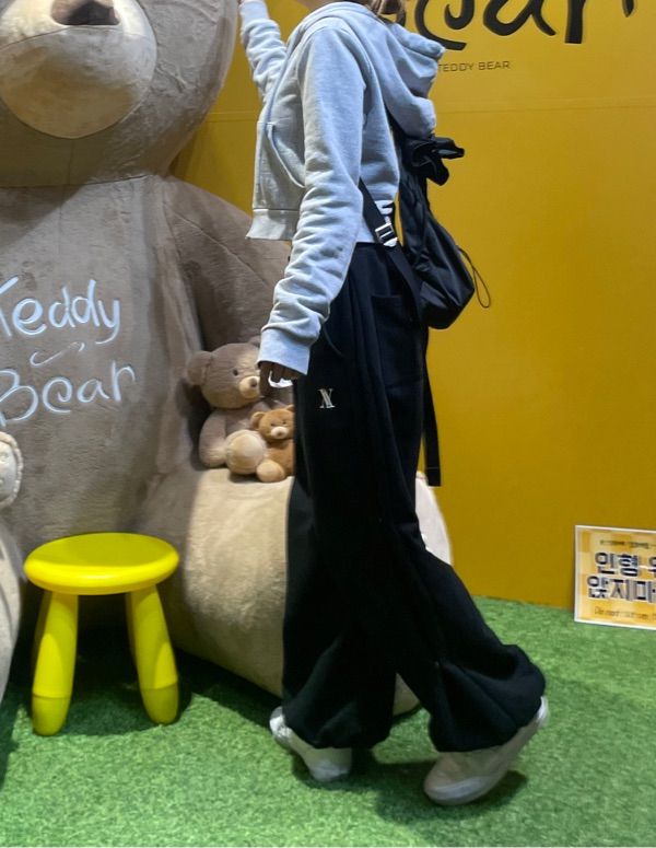 MUSINSA | AVANDRESS AV Snap Wide Pants BLACK